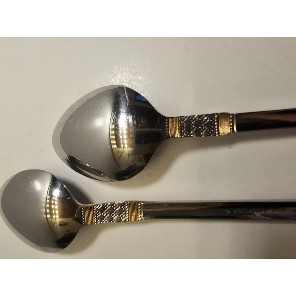 Wallace Corsica Gold  Large Soup Spoons Lot Of 2‎